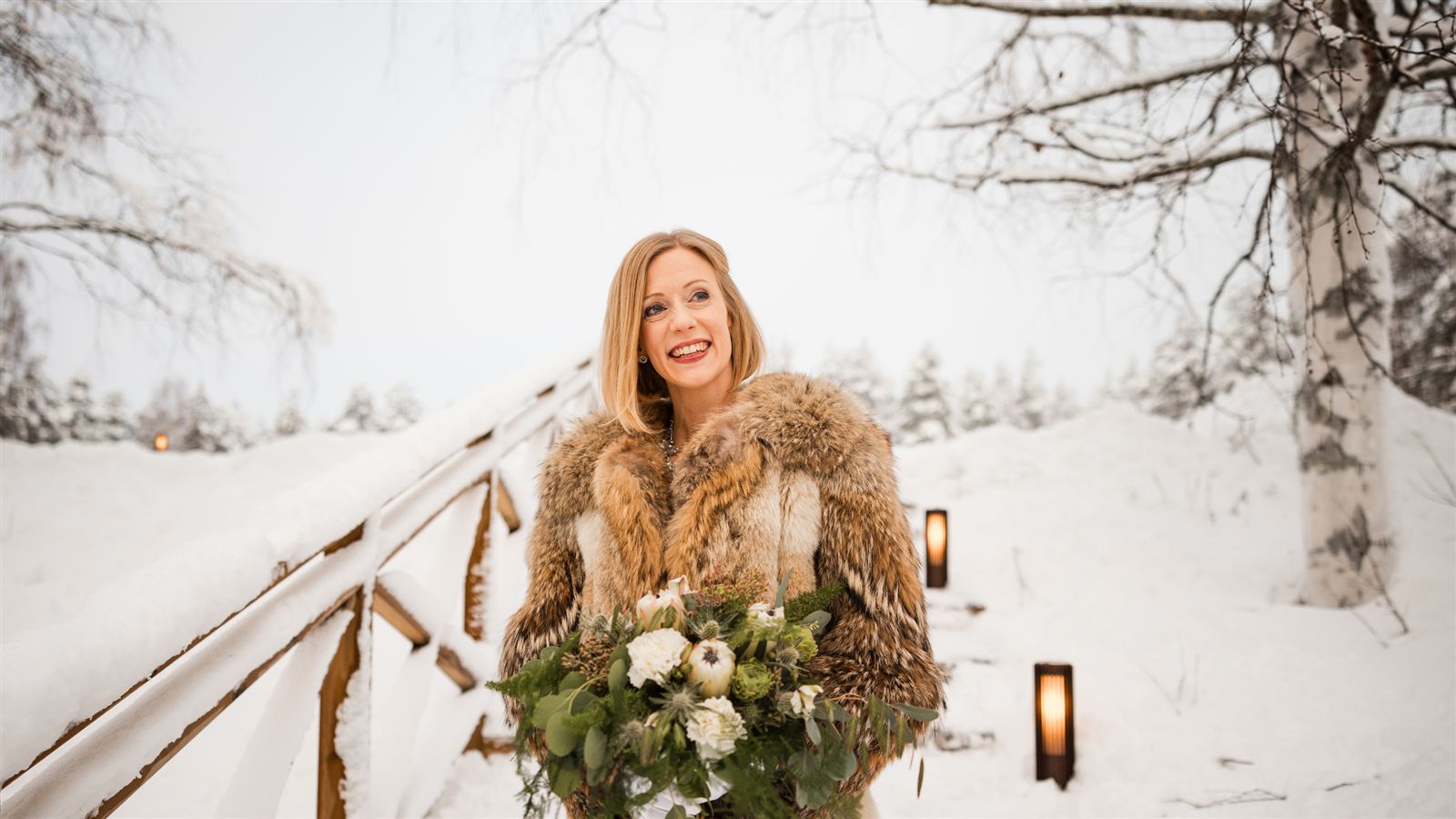 Winter wedding at Sörbyn Lodge